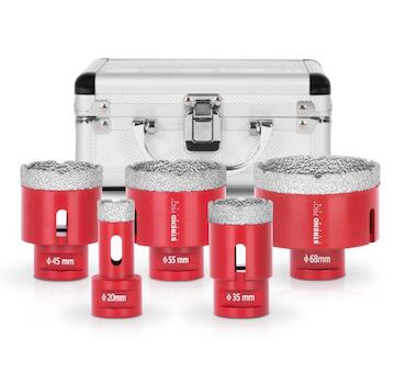 Sada vyřezávačů Strend Pro Premium DCB11S5, 20-35-45-55-68 mm, M14, diamant, korunky, professional 226640