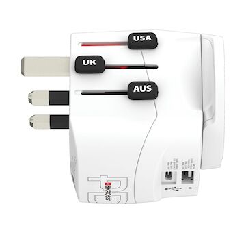 SKROSS PA46USBC-PD30 cestovní adaptér PRO Light USB AC30PD World, 7A max., USB A+C, PD 30W, UK+USA+Austrálie/Čína