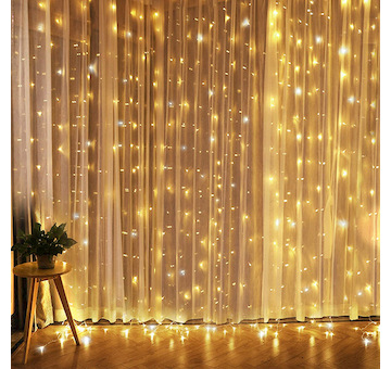 Solight 1V10 LED vánoční závěs okenní, stříbrný, 300x mini LED, časovač, 8 funkcí, USB