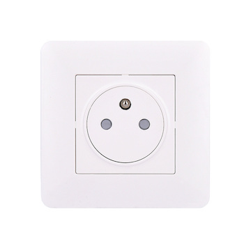 Solight 5B142 zásuvka Slim PUSH, bezpečnostní posuvný střed, bílá