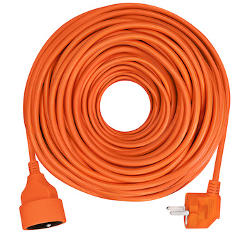 Solight PS09 prodlužovací přívod - spojka, 1 zásuvka, 25m, 3 x 1,5mm2, oranžová