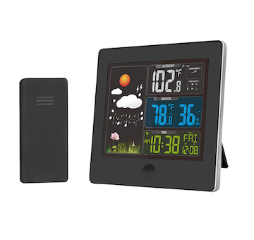 Solight TE80 meteostanice, barevný LCD, teplota, vlhkost,RCC, černá