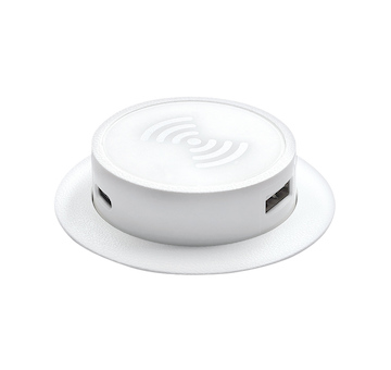 Solight USB A+C 20W PD+  Wireless 15W výsuvná nabíječka, bílá