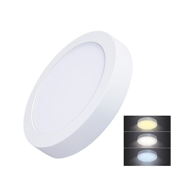 Solight WD172 LED mini panel CCT, přisazený, 18W, 1530lm, 3000K, 4000K, 6000K, kulatý