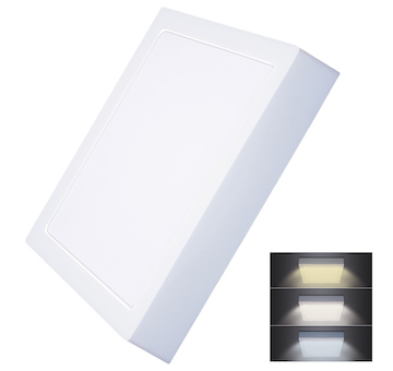 Solight WD175 LED mini panel CCT, přisazený, 24W, 1800lm, 3000K, 4000K, 6000K, čtvercový