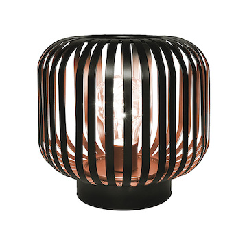 Solight WO3103 kovová oválná lucerna se žárovkou s micro LED, teplá bílá, měděná, 3xAA, 18cm