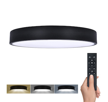 Solight WO799-1-B LED osvětlení s dálkový ovladačem, 50W, 3100lm, 40cm, změna chromatičnosti, stmívatelné, černá