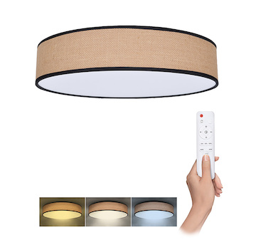 Solight WO8003 LED osvětlení s dálkovým ovladačem Brownie, 48W, 3360lm, 40cm, změna chromatičnosti, stmívatelné