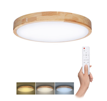 Solight WO8009 LED osvětlení s dálkovým ovladačem Solid Oak, 48W, 3360lm, 39cm, změna chromatičnosti, stmívatelné
