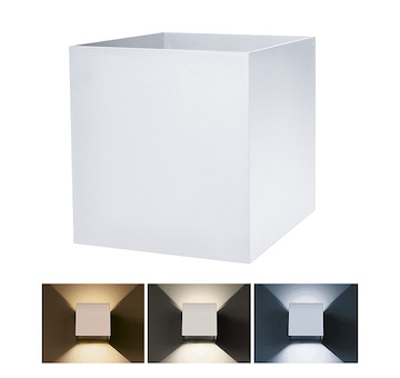 Solight WO801-W LED venkovní nástěnné osvětlení Parma, 6W, 360lm, 10-110°, bílá