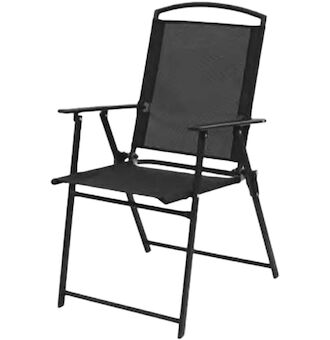 ST Leisure Equipment 802046 Židle MANINI, černá, zahradní, skládací, 58x63x93 cm