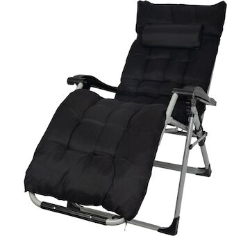 ST Leisure Equipment 802048 Lehátko POHO, černé, polohovatelné, 65x160x110 cm