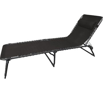 ST Leisure Equipment 802049 Lehátko VERACRUZ, černé, polohovatelné, 190x58x28 cm
