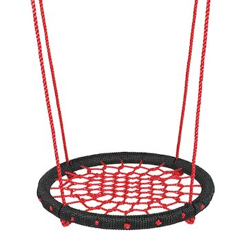 ST Leisure Equipment 802178 Houpačka LEQ ARACHNE, dětská, zahradní, kulatá, houpací kruh, 95 cm, čáp hnízdo