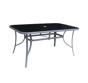 ST Leisure Equipment 802288 Stůl LEQ GREGORY Moonstone, sklo 5mm, 150x90x70 cm