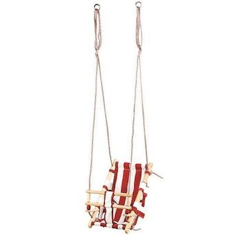 ST Leisure Equipment 802300 Houpačka LEQ FUMIKO, 36x24x45 cm, dětská, tkanina/dřevo, červená