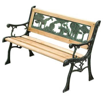 ST Leisure Equipment 802356 Lavička zahradní MINI JUMANJI, kov/dřevo, malá, 82 x 39 x 50 cm