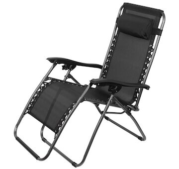 ST Leisure Equipment 802545 Lehátko SONORA, černé, polohovatelné, Max. 120 kg, 66x177x108 cm