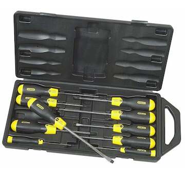Stanley 2-65-014 10dílná sada šroubováků cushiongrip v kufříku