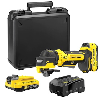 Stanley SFMCE510D2K-QW FATMAX V20 Aku bezuhlíková oscilační bruska, 2 x 2.0 Ah 18 V