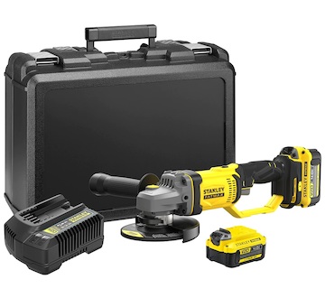 Stanley SFMCG400M2K-QW FATMAX V20 Aku úhlová bruska, 2 x 4.0 Ah 18 V