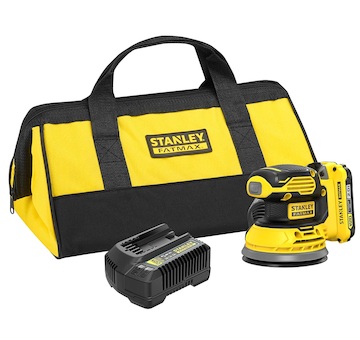 Stanley SFMCW220D1S-QW FATMAX V20 Aku excentrická bruska, 1 x 2.0 Ah, brašna 18 V
