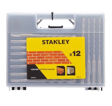 Stanley STA56119-QZ Vrtáky do betonu SDS+ - sada 3 x O 6 mm, 3 x O 8 mm, 3 x O 10 mm, 2 x O 12 mm, 1 x O 14 mm x 160 mm