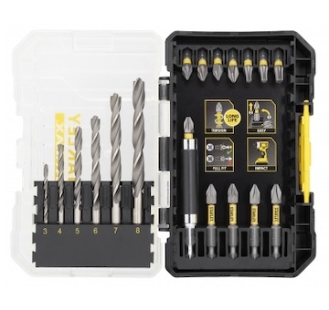 Stanley STA88554-XJ 19dílná sada vrtáků do železa a bitů
