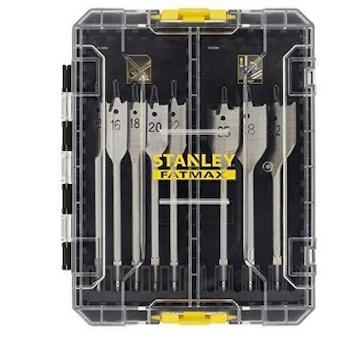 Stanley STA88556-XJ 8dílná sada plochých vrtáků do dřeva