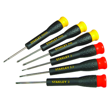 Stanley STHT0-62632 6dílná sada přesných šroubováků, plochý, ph