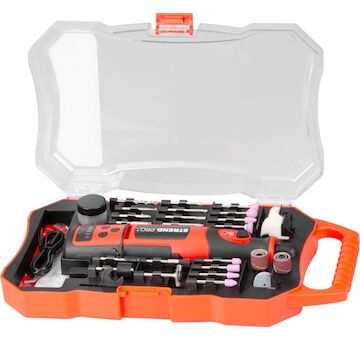Strend Pro 114607 Bruska , mini, přímá, vrtání a broušení, 8 V, 1500 mAh, s příslušenstvím