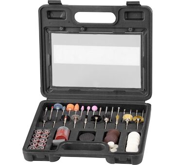 Strend Pro 114608 Sada brusných tělísek , pro mini brusku, nástavce, 100 ks