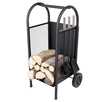 Strend Pro 2110244 Stojan Homefire LR802, na palivové dřevo + nářadí, 35x31x81 cm