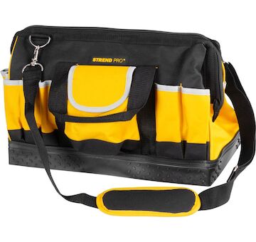 Strend Pro 2120067 Brašna , textilní, pro těžké nářadí, uzavíratelná, max. 1 20 kg, 44x25x24 cm