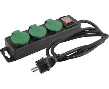 Strend Pro 2130070 Kabel FS0701, L-8 m, prodlužovací, 3x zásuvka + vypínač, IP44