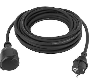 Strend Pro 2130073 Kabel BH-FSF, L-10 m, 1,5mm2, prodlužovací, černý, IP44