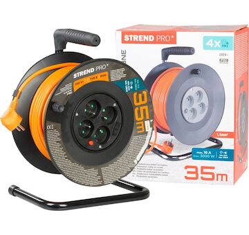Strend Pro 213057 Prodlužovací kabel DG-FB04, L-35 m, na cívce, průřez 1,5 mm2