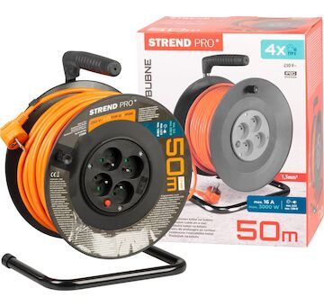 Strend Pro 213059 Prodlužovací kabel DG-FB04, L-50 m, na cívce, průřez 1,5 mm2