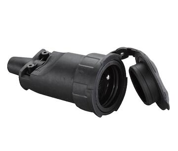 Strend Pro 215009 Zásuvka , černá, pro prodlužovací kabel, 250 V, IP20, 16 A