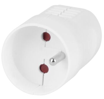 Strend Pro 215030 Zásuvka , pro prodlužovací kabel, 250 V, IP20, 16A, bílá