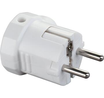 Strend Pro 215082A Vidlice do zásuvky , IP20, plast, bílá