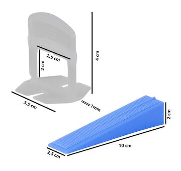 Strend Pro 2160787 Mezerník L , nivelační, pod obklad, 1.0 mm, bal. 100 ks, plast bílý