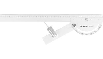 Strend Pro 2161396 Pravítko FSC-02, 550 mm, multifunkční, s úhloměrem, Alu