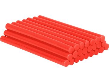 Strend Pro 2170781 Tyč GS-201C, 100x07 mm, červená, balení. 24 ks, tavná pistole, lepidlo, náplň do tavné pi