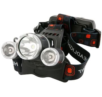 Strend Pro 2171965 Čelovka Headlight H931, T6+2 XPE LED, 300 lm, 1200 mAh, nabíjení přes USB