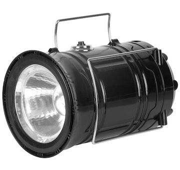 Strend Pro 2171968 Lampa Camping CL102, LED, 80 lm, 1200 mAh, plamenný efekt, kempingová lucerna, solární na