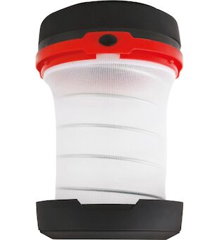Strend Pro 2172515 Lampa Camping, skládací, kempingová lucerna, 3xAA, červená, 8,5x5/13 cm