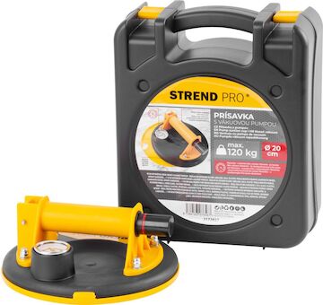 Strend Pro 2172827 Držák skla , přísavný, 1-kupolový, s manometrem, 20 cm, Max. 120 kg