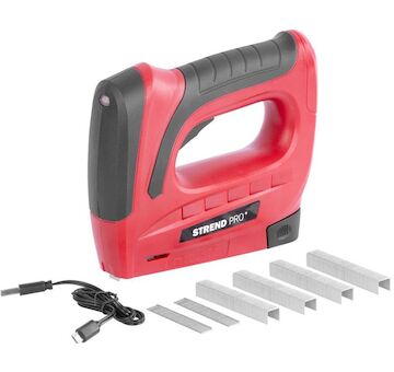 Strend Pro 2172834 Sponkovačka J-123, elektrická, spony 8-14 mm, hřebíky 15 mm Sponkovačka J-126, 3,6V, Li-ion, spony 6-10 mm, hřebíky 10 mm
