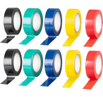 Strend Pro 2173069 Páska , 19 mm, L-10 m, PVC, Max. 80°C, 600V, izolační, různé barvy, lepící, bal. 10 ks